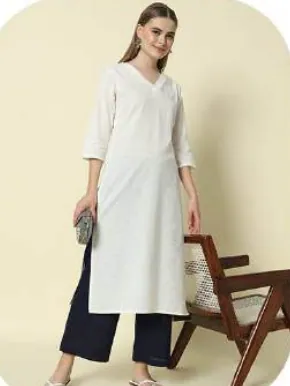Navy Blue Cotton Palazzo Pants